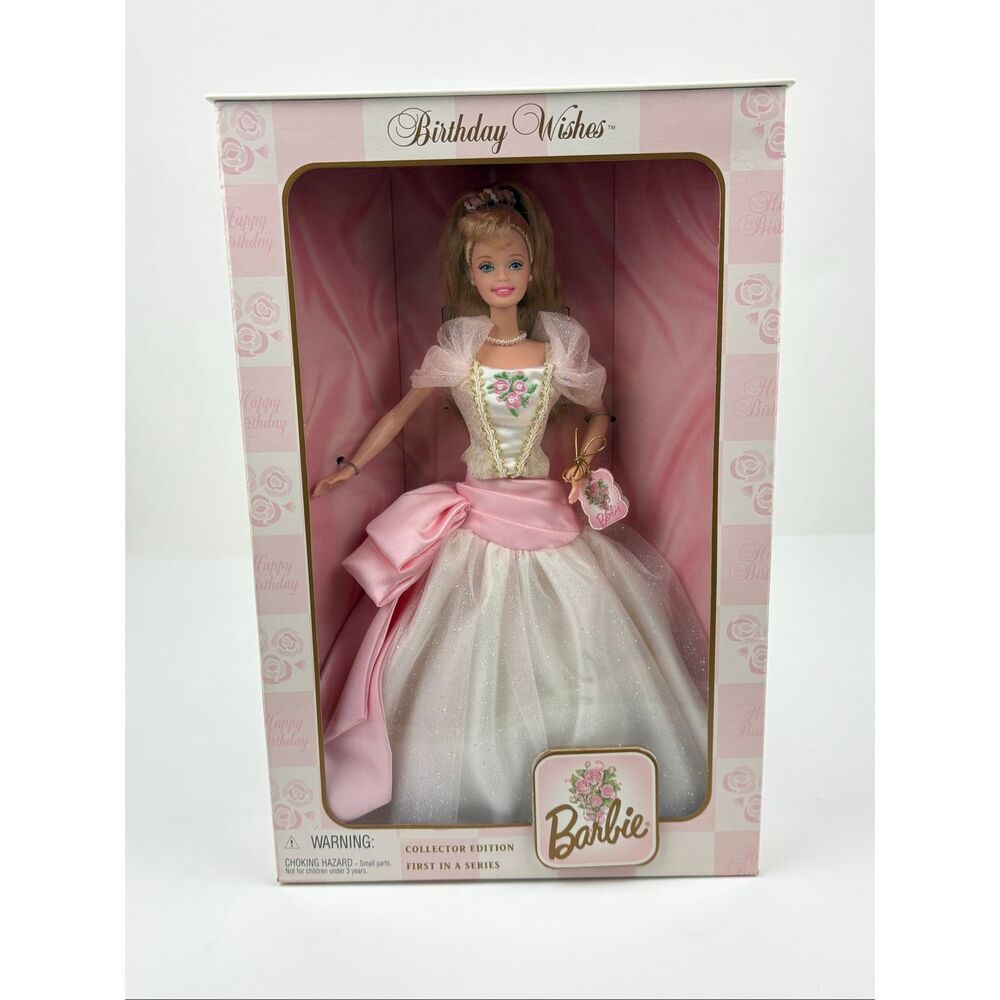 1998 Birthday Wishes Barbie Doll First in a Series Collector Edition 21128 NRFB